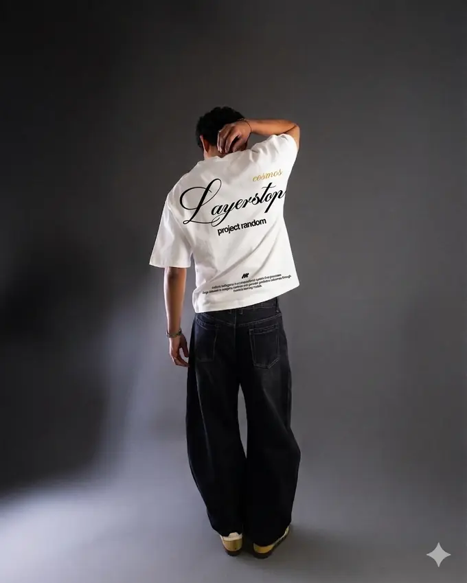 Layerstop Cosmos tee on model