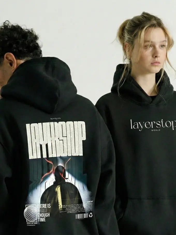 Two Layerstop World hoodies, lookbook
