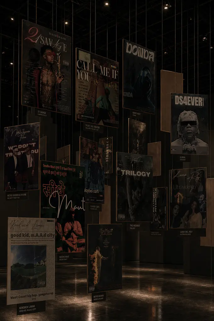 The poster hall, 3D exhibition render