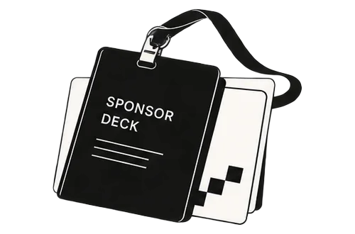 Sponsor deck on a paddock lanyard