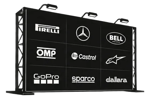 Illustrative sponsor board of partner logos
