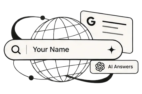 Search bar with a driver name, a Google result and AI answers