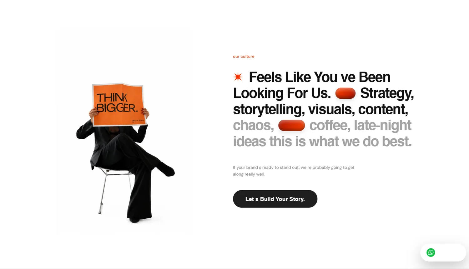 Brand Story Socials website, culture section